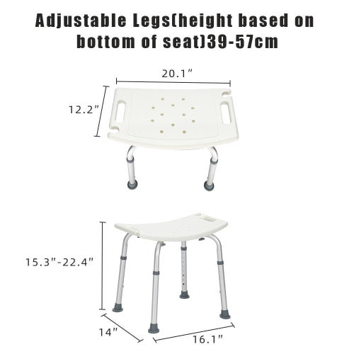 Aluminum Alloy Lift Bath Chair with 6 Files, white