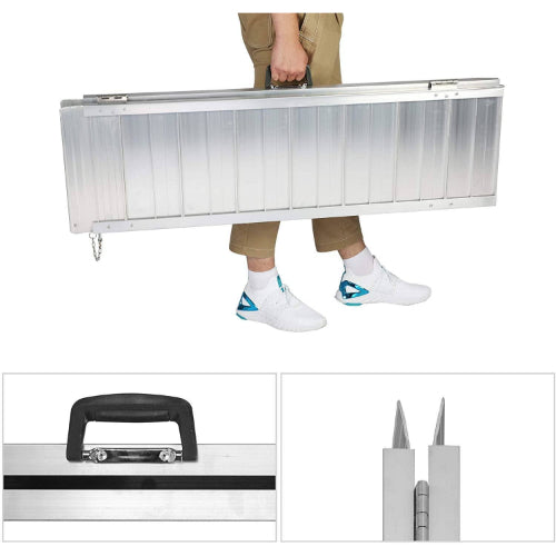 Bosonshop 4Ft Portable Wheelchair Ramp Aluminum