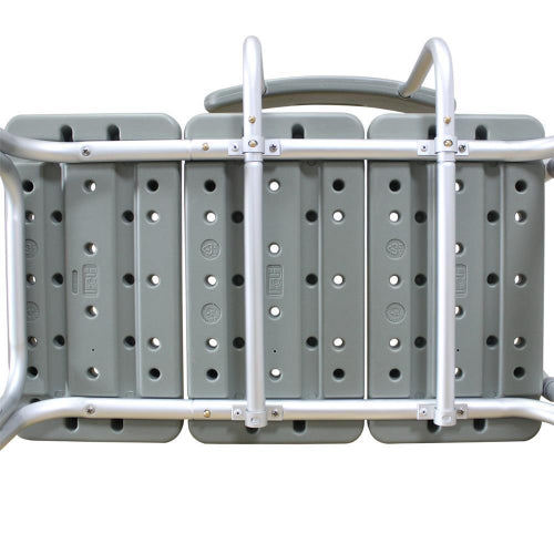 Shower Tub Aluminium Alloy Bath Chair Transfer Bench with Back & Handle Gray