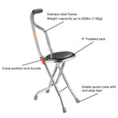 Walking Cane with Seat Aluminum Floding Chair Height Adjustable Heavy Stick stool
