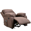 Home Overstuffed Armrest Recliner Chair Sofa with 6 Point Remote Control Massage