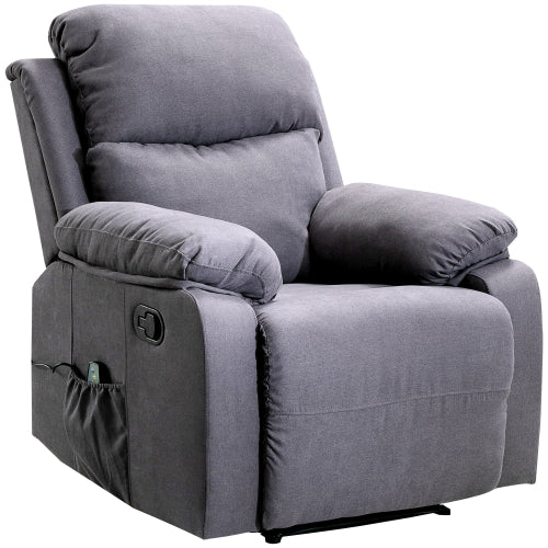 Home Overstuffed Armrest Recliner Chair Sofa with 6 Point Remote Control Massage