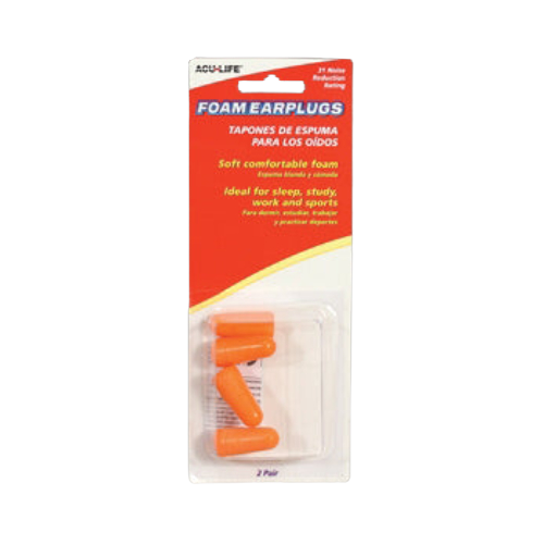 Acu-Life Foam Earplugs, 2 pair