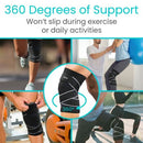 Vive Health Compression Knee Sleeve with Adjustable Straps for Superior Support