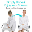 Vive Health Shower Seat Cushion – White, Pressure Relief Pad