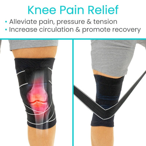 Vive Health Compression Knee Sleeve with Adjustable Straps for Superior Support