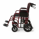 Drive Medical Bariatric Transport Wheelchair with 22-Inch Wide Seat, Red