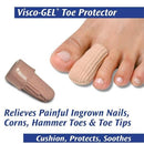 PediFix Visco-GEL Toe Protectors, Small, Protects and Soothes Corns, Blisters and Pressure Relief