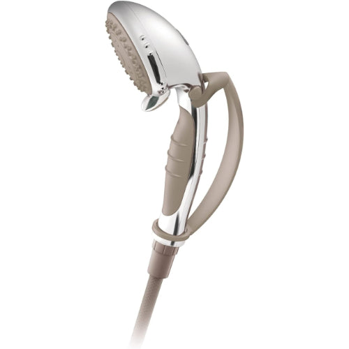 Moen Handheld Shower Head with Pause Control, 4 Spray Settings and 7 Feet Hose, Chrome Finish