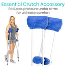 Vive Health High-Density Foam Crutch Pads and Soft Hand Grips for Reduced Pressure and Chafing, Moovkart