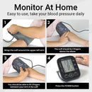 Vive Health Blood Pressure Monitor Model A, Upper Arm Cuff, LCD Display, Portable, Black
