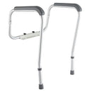 Homecare Adjustable Toilet Safety Guard Rail with Secure Support for Mobility, 2 Pack