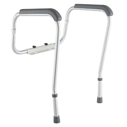 Homecare Toilet Safety Guard Rail with Adjustable Height, 2 Pack
