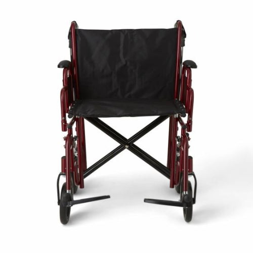 Drive Medical Bariatric Transport Wheelchair with 22-Inch Wide Seat, Red