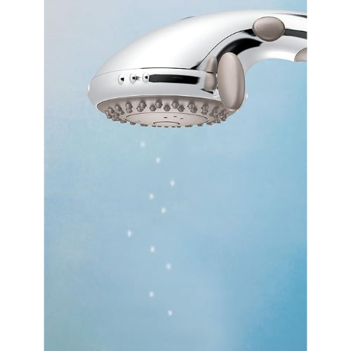 Moen Handheld Shower Head with Pause Control, 4 Spray Settings and 7 Feet Hose, Chrome Finish