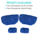 Vive Health Sheepskin Crutch Pads – Universal Fit & Comfort