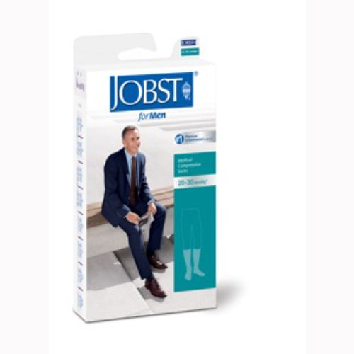 Jobst For Men 20-30mmHg Open Toe Knee-High, Black, Large for leg health support, Moovkart