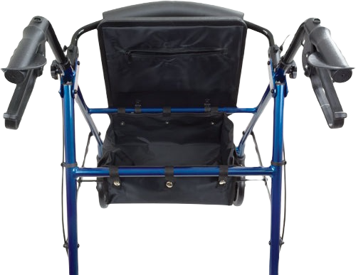 ProBasics Aluminum 4-Wheel Rollator Walker with Loop Brake, Blue, 6 Inches