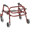 Drive Medical Nimbo Posterior Walker with Height Adjustable Frame, X-Small, Castle Red