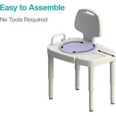 SP Ableware Sliding-Rotating Transfer Bench with Adjustable Height and 450 lb Weight Capacity