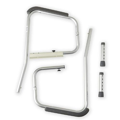 Homecare Toilet Safety Guard Rail with Adjustable Height, 2 Pack