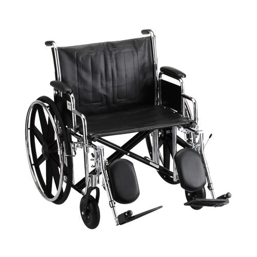 Medline Wheelchair 26 Inches with Removable Desk Length Arms And Elevating Legrests