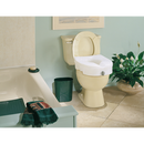 Carex EZ Lock Raised Toilet Seat, 5 Inch Height with Built In Hand Grips, 300 lb Capacity