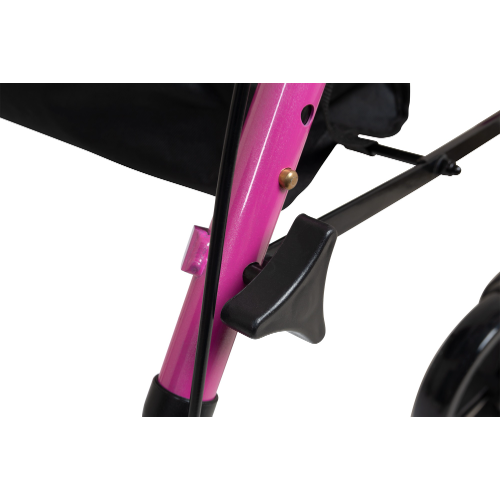 ProBasics Height Adjustable Rollator, Lightweight Aluminum Frame, Pink