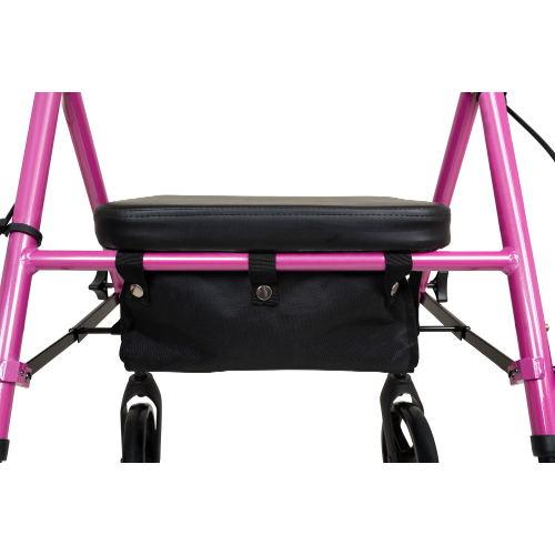 ProBasics Height Adjustable Rollator, Lightweight Aluminum Frame, Pink