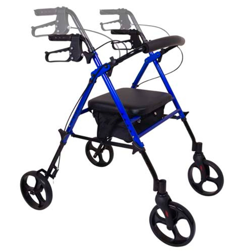 ProBasics Deluxe Height Adjustable Aluminum Rollator, Blue