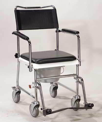 Drive Medical Transport Wheelchair With Commode Open Drop-Arm (KD)