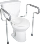 Drive Medical Adjustable Toilet Safety Frame with Aluminum Arms, 300 lbs Weight Capacity