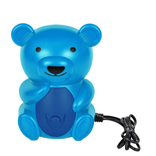 Blue Jay Bear Pediatric Nebulizer, Blue, Child-friendly bear design for stress-free respiratory treatments, Moovkart