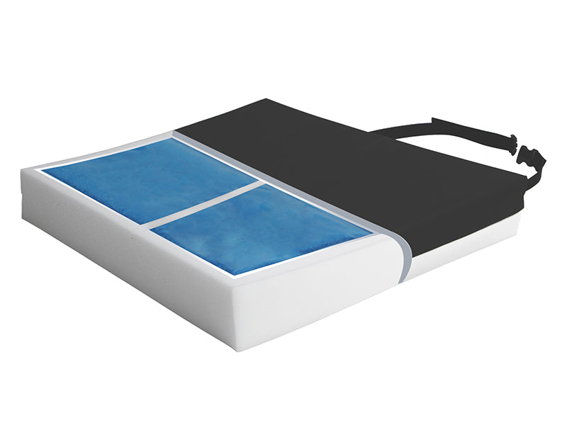 Protekt Gel 2 inch Wheelchair Gel Cushion with Stretch Nylon Top Cover and Vinyl Bottom Cover