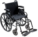 Drive Medical Cruiser III K3 Wheelchair Seat Elevating Leg Rests with Detachable Arms, 18 Inches Set of 2