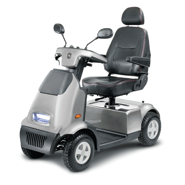 EX Extreme 4-Wheel Heavy Duty Long Range Travel Scooter, Red, 18-Inch Seat
