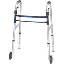 ProBasics Sure Lever Release Folding Walker with 5" wheels, blue flame finish, and easy folding design for enhanced mobility, Moovkart