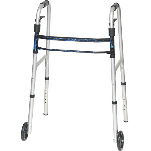 ProBasics Folding Walker with 5 inch Wheel, Blue Flame