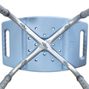 Simple Bath Chair, Blue, 7-Level Adjustable Height, 1.35mm Thick Legs, 450 lbs Capacity