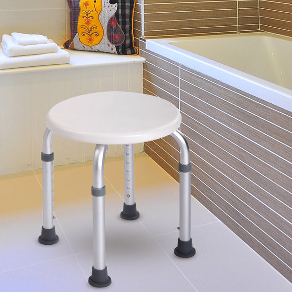 Shower Stool Bath Bench with Adjustable Heights and Non-Slip Rubber for Safety and Stability XH