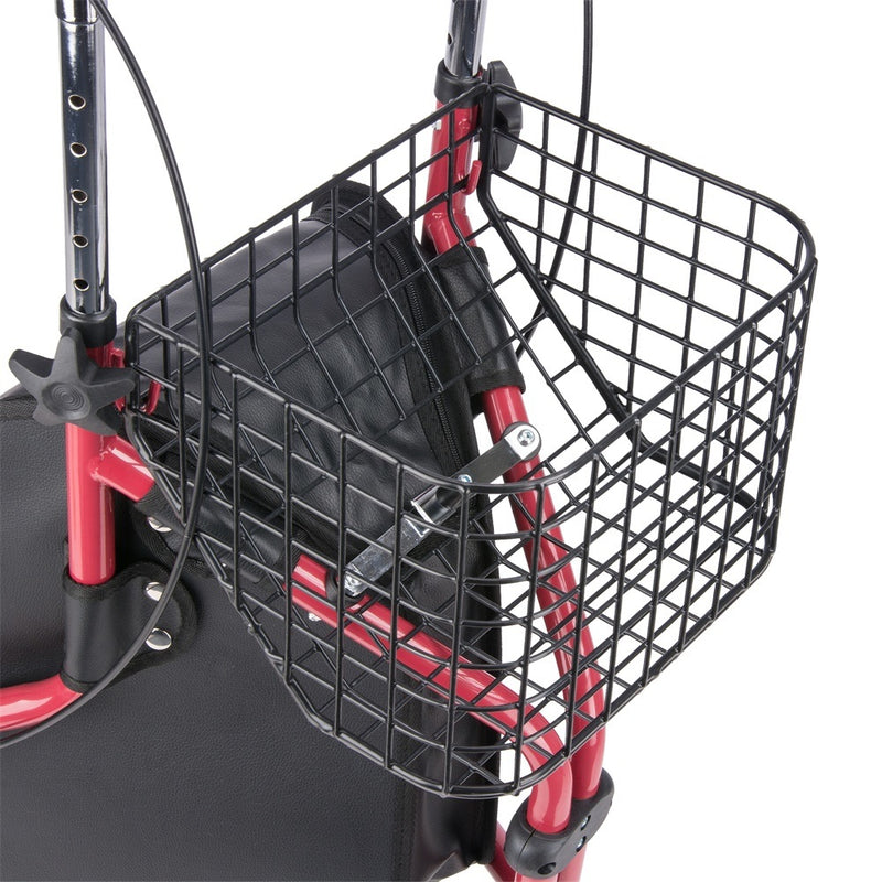 Drive Medical 3 Wheel Rollator, Two side Handles
