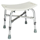 FCH Heavy Duty Aluminium Alloy Bath Chair Bench, White