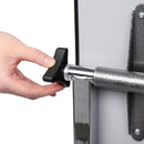 Multifunctional Adjustable Bedside Table MDF Iron 4 Wheels With Brake, Silver Gray