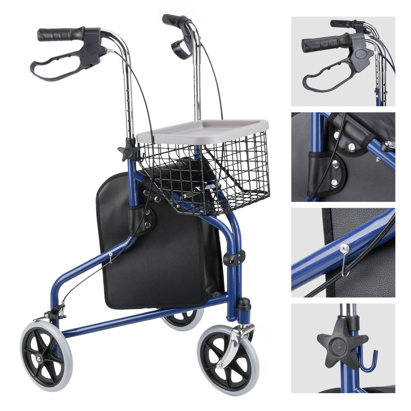 Adjustable Aluminium Alloy three Wheel Rollator