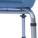 Simple Bath Chair, Blue, 7-Level Adjustable Height, 1.35mm Thick Legs, 450 lbs Capacity