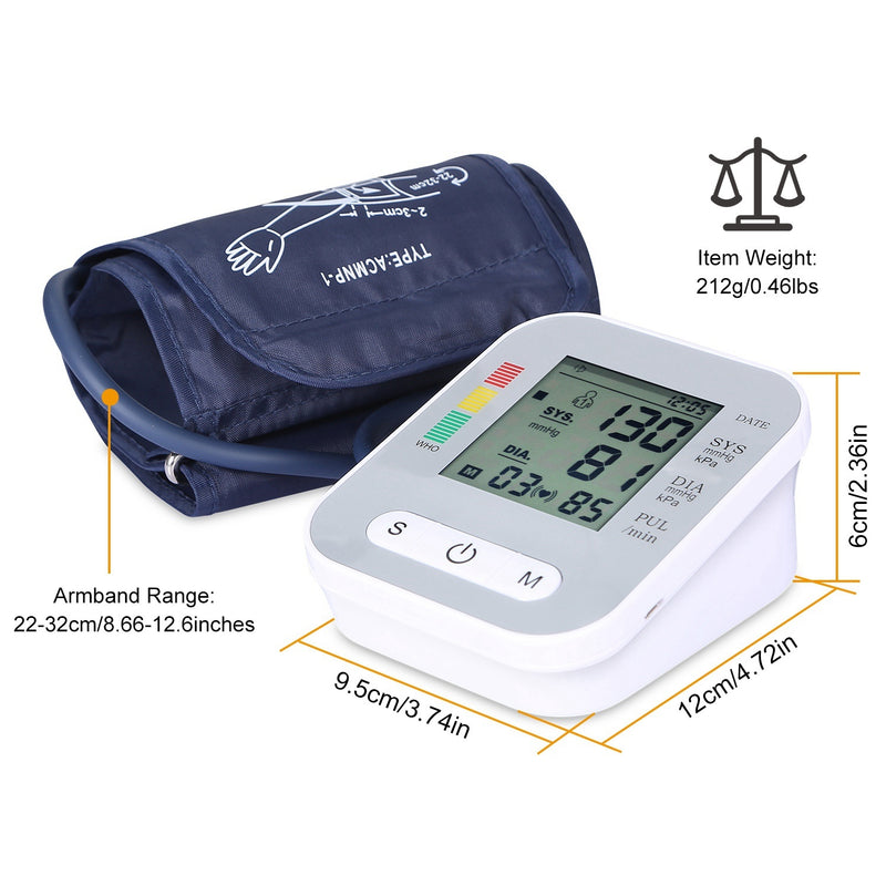 Digital-arm-blood-pressure-monitor-lcd-digital-heart-beat-bp-gauge-health-test-w-voice