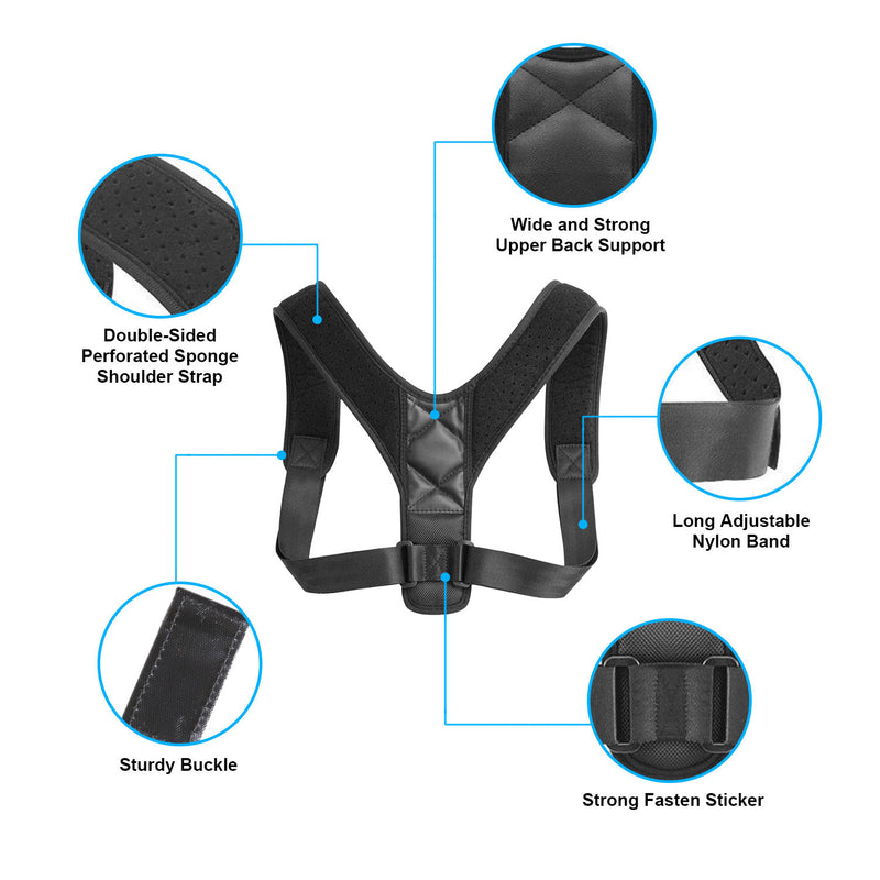Adjustable Upper Back Braces Clavicle Support Device Shoulder Neck Pain Relief