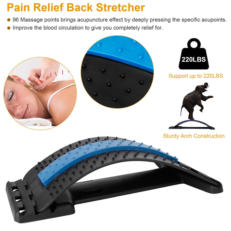 Multi-Level Lumbar Spinal Support Stretcher Herniated Disc Upper Lower Back Pain Relief