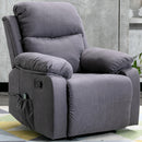 Home Overstuffed Armrest Recliner Chair Sofa with 6 Point Remote Control Massage