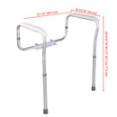 Adjustable Universal Toilet Safety Rail with Aluminum Frame and 375 Lbs Capacity